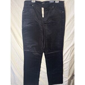 New Talbots Stretch Corduroy Straight Leg Signature Ankle Pant Women's Size 16